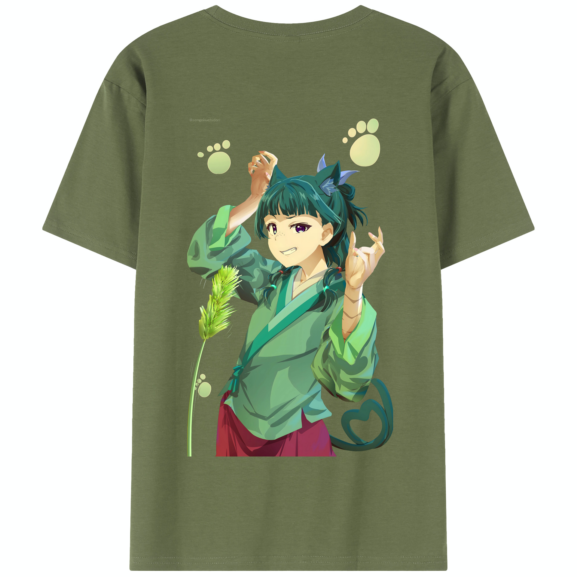（画像用） 薬屋のひとりごと The Apothecary Diaries 綿100％半袖Tシャツ（背面プリント）